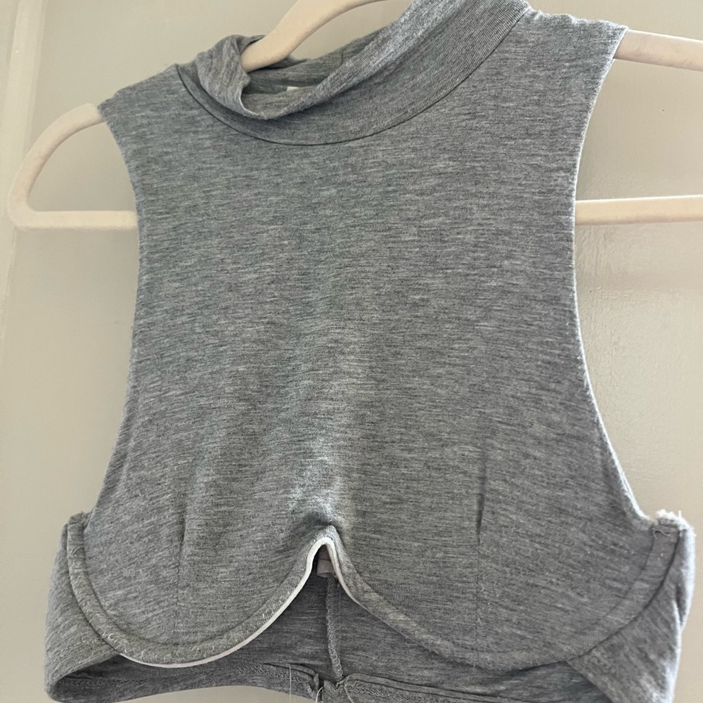 Bustier turtleneck crop top